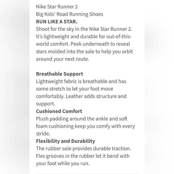 Nike big kid running shoes - Picture 7 of 7